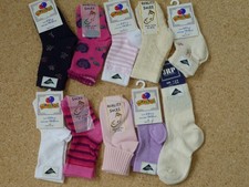10 PAIRS ASSTD BABY GIRLS SOCKS.SHOE SIZE 3 - 5.5  18 -24 months