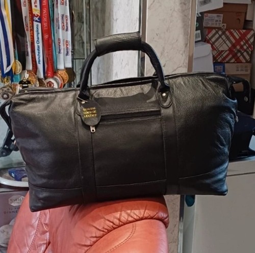 Black genuine leather soft - leather,