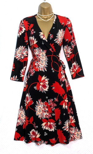 Debenhams black red floral - debenhams,