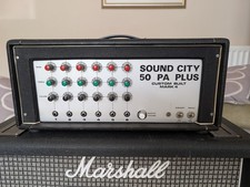 Sound City 50w PA Amp Vintage British Valve Tube Amplifier Early 1970’s