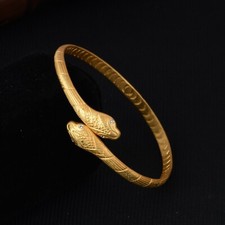 Double Head Snake Bangle With