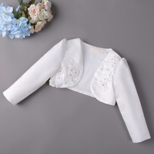 Bolero Shrug Cape Cardigans Jacket Evening Dress Cover Up Elega Baby Girl Flower