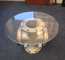 Man Cave Circular Table Featuring Industrial Valve