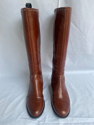 Dune london tan leather knee - london,