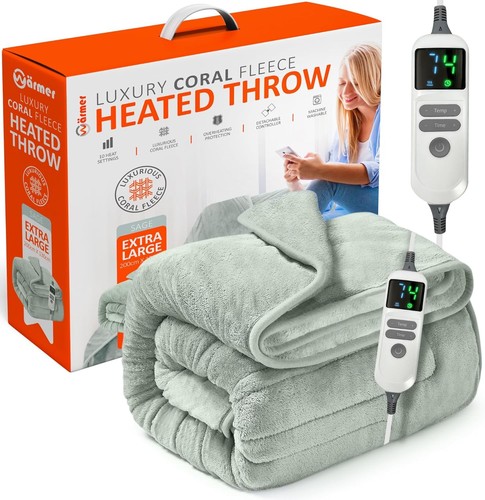 Electric washable heated throw - heated,