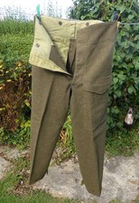 Second World War Style - Canadian Battledress Trousers - Serge Original 1953