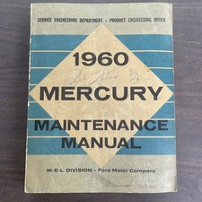 1960 Mercury Park Lane, Monterey, Montclair ORIGINAL Shop / Maintenence Manual
