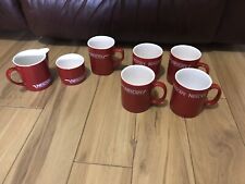 Nescafe Ceramic Tea/coffee Set 5 Mugs Sugar Bowl Milk Jug