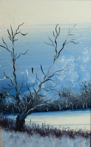 Miniature landscape oil - miniature,