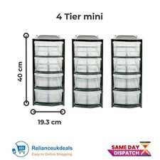 4tier plastic storage drawers - plastic,