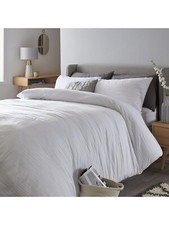 Single Duvet White Set Quilt Cover Pillowcase Bedding Crisp Linen Crinkle