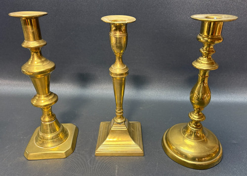 Vintage brass candlestick - vintage,