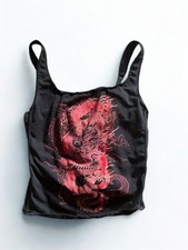 Jaded London Dragon Print Bodice Top
