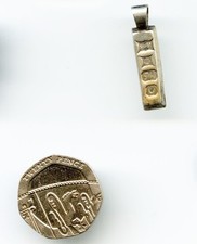 Small Hallmarked Ingot  Pendant MM Birmingham