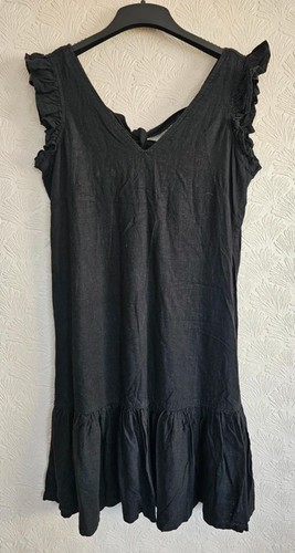 Next ladies black linen blend
