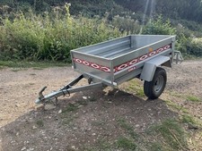 Erka 832 Tipping Trailer With Drop Tail. Very Good Condition