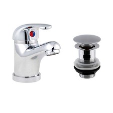 Bathroom Floorstanding Basin Vanity Unit 650mm White Gloss 2-Door Cabinet Modern