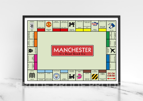 Manchester monopoly print - print, a5
