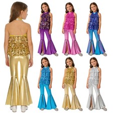 UK Girls Outfits Shiny Costume