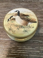 Staffordshire Enamels Atlantic Canada Goose Trinket Pill Box Made in England