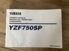Yamaha Yzf750sp 1992 Owners Manual 1st Edition 4HS-28199-X0 Motorbike Service