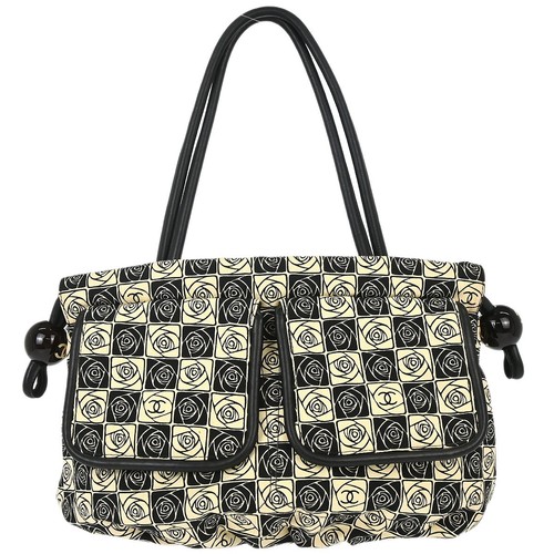 Chanel black beige - beige, canvas