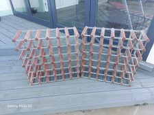 Wine Rack Wood and Steel Frame