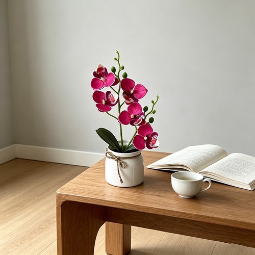 Artificial orchid plant pot - artificial,