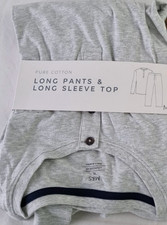 M&S Pyjamas Grey Navy Check XL
