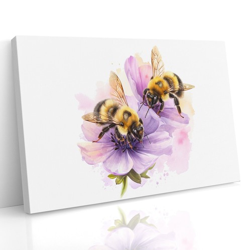 Bumble bees purple flowers - bees,
