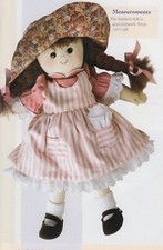 LIZZIE RAG DOLL~TOY SEWING PATTERN + FULL-SIZE TEMPLATES~CRAFT MAGAZINE EXTRACT
