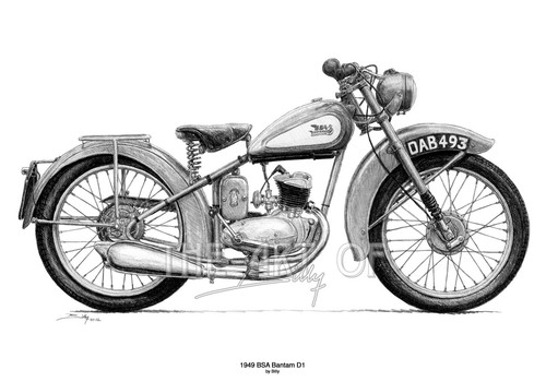 Bsa bantam 1939 fine art - bantam,