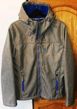 Superdry Original Windtrekker Mens Medium Jacket Coat Grey & Blue Superb 