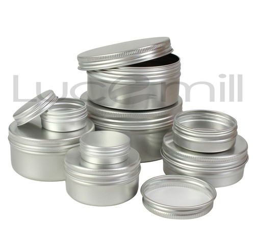 Aluminium tins jars pots - aluminium,