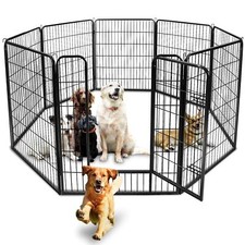 2X Foldable 8 Panels Metal Pet