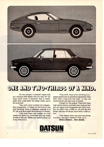 1971 datsun 240z - &, 510