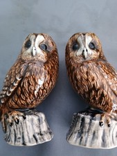 QUAIL pottery TAWNY OWL SALT AND PEPPER  cruet. Original box