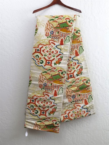 Japanese silk maru obi sash - japanese,