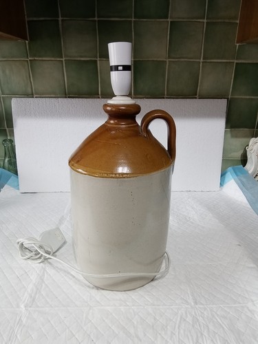 Vintage stoneware flagon - vintage,