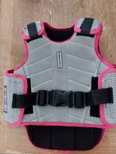 Harry Hall Horse-riding Body Protector Child Medium Grey and Pink adjustable