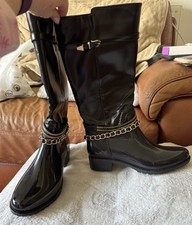 Rock Style Black Patent Effect