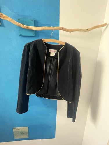 Black velvet blazer size - black,