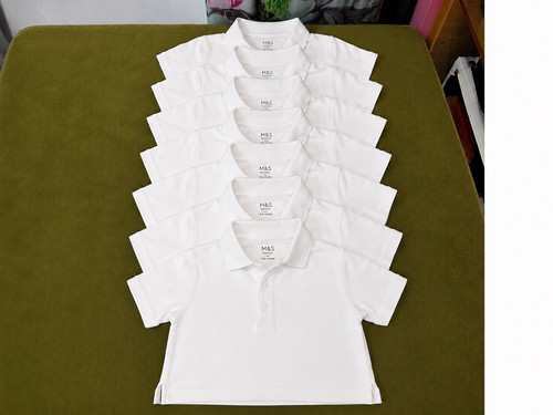 School white polo shirts - school,