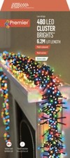 Premier 480 LED Cluster Indoor Outdoor Multi-Action  Christmas Tree Lights MULTI