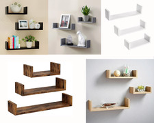 Set of 3 U Shape Floating Wall