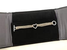 Rare Tiffany & Co Ten Row Multi Chain Mesh Open Heart Silver Toggle Bracelet Box