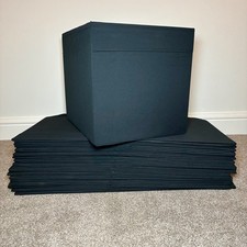 Ikea Black Drona Storage Boxes 33cm x 38cm x 33cm Kallax Shelf Organiser