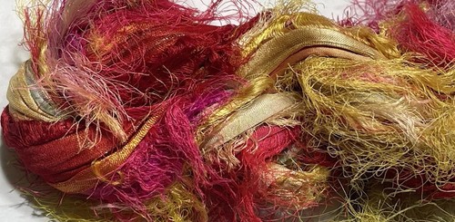 Hand dyed nepalese sari silk - hand,