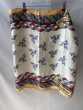 Vintage Rectangle Isle Of Man Neck Scarf Head Scarf 180cmx55cm Ladies Tourist