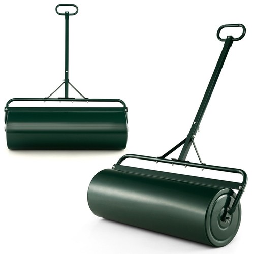 63l metal garden lawn roller - metal,
